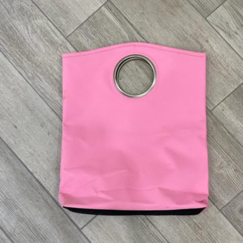 SOREN PINK CANVAS GROMMET TOTE BAG UNLINED